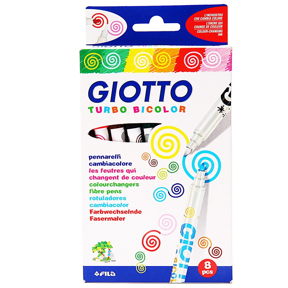 Giotto Turbo Bicolor astuccio da 6 pennarelli colorati 2 pennarelli cambiacolore Amazon Giochi e giocattoli