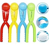 Snow Toys, 2023 Snowball Maker 4 Pack Snow Ball Shaper Molds Toys for Kids Snow Ball Fights Tool Kids Winter Toys Snow Ball C
