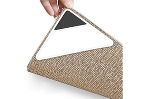 BEFAYOO Double Sided Rug Grippers - Latest Upgraded Carpet Anti-Skid Pad with Strong Sticky Anti Slip Straight Carpet Tape for Curled Corners & Edges (4pcs Black)