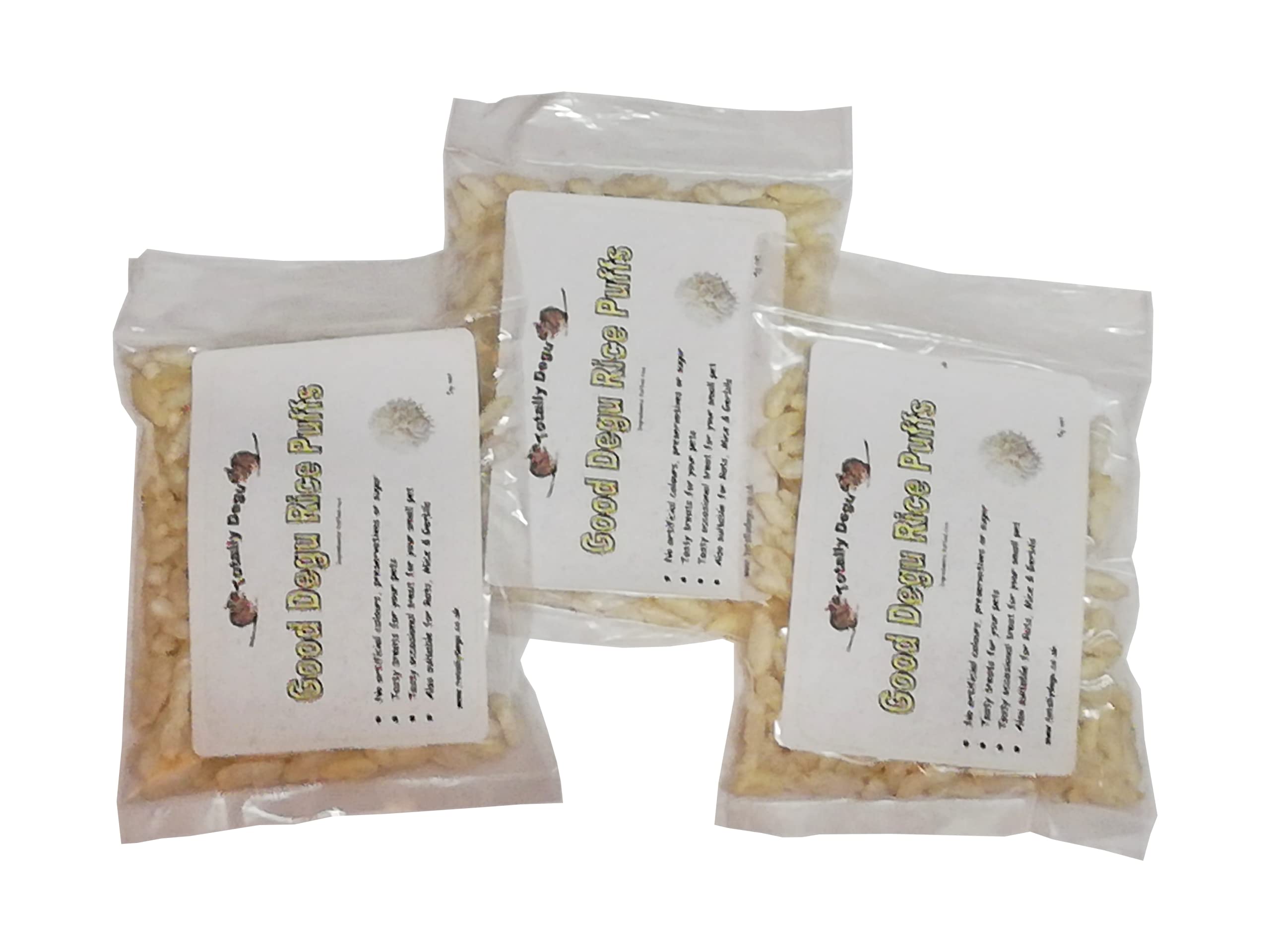 Good Degu Rice puffs- Degu treats 3-pack