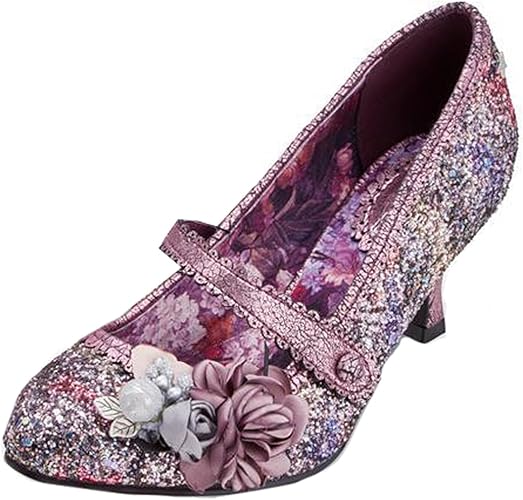 purple glitter shoes