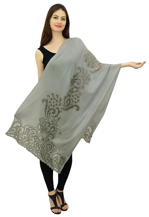 Shawl of India Cashmere Silk Women's Wrap Shawl Indian Winter Wear Scarves Long Stole Scarf 78