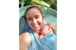 Vlokup Water Baby Carrier, Baby Sling Carrier, Baby Wrap for Newborn, Infant, Toddler, Breathable Lightweight Stretch Mesh Water Sling, Nice for Summer, Pool, Beach, Swimming, Lakeblue