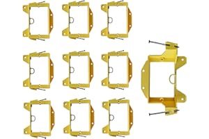 BestMounts - Nail ON Low Voltage Mounting Bracket 1 Gang Multipurpose New Construction - Drywall Outlet Cable Wall Plate Brac