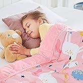 HOSUKKO Weighted Blanket - 3 lbs Cooling Pink Unicorn Heavy Blanket - Small Size Breathable Blanket for Hot Sleepers(36 * 48 inches, 3 lbs)