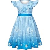 LQSZ Girls Princess Nightgowns Flutter Sleeves Night Dress Sleepwear 3-10 Years Pajamas Nightgowns for Little Girls