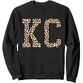 KC Leopard Pattern Womens Kansas City Sweatshirt