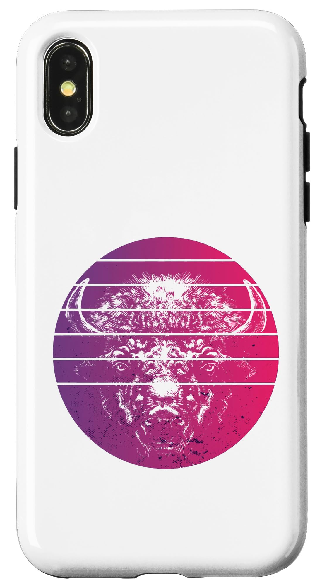 iPhone X/XS Buffalo head wild animals strength nature powerful Horns Case