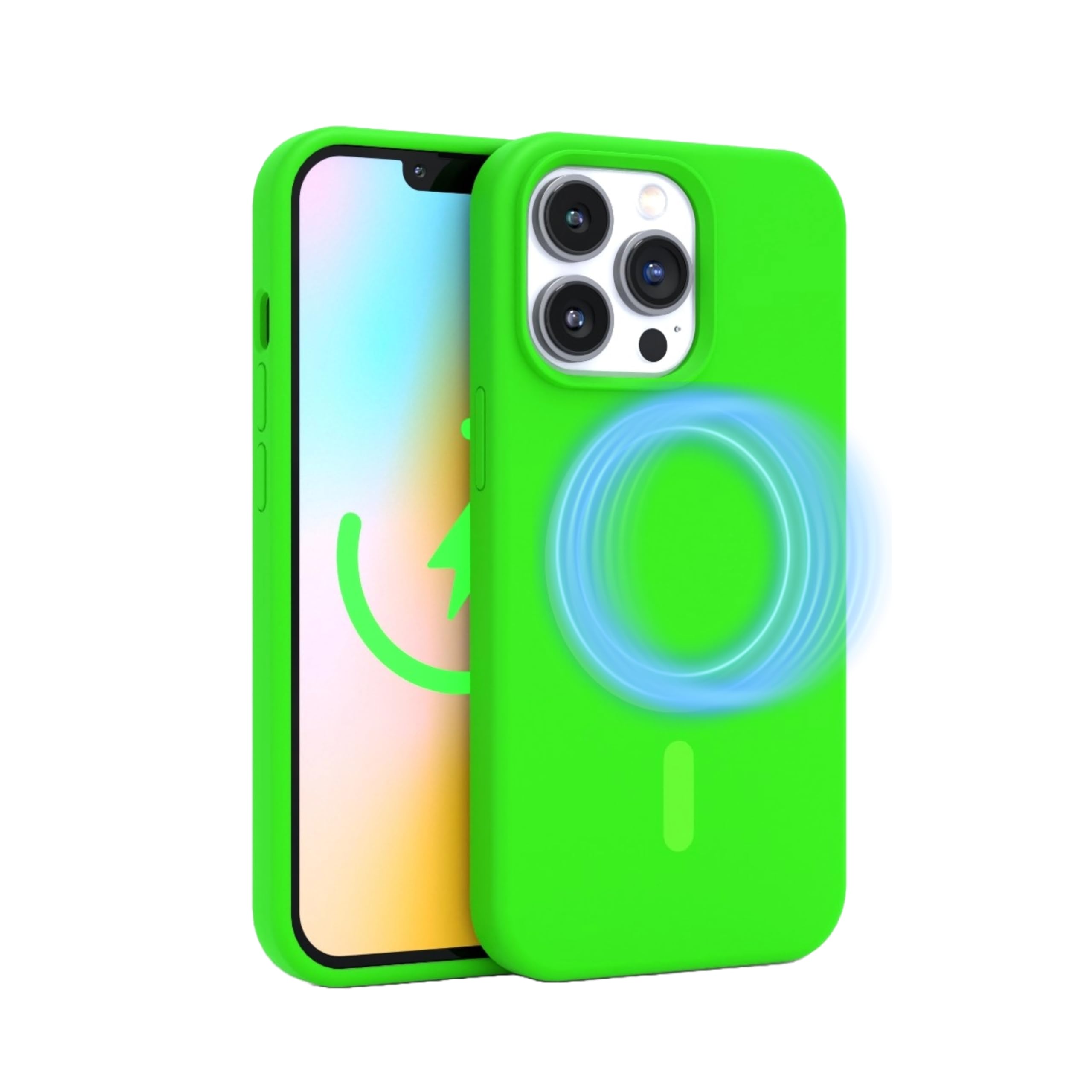 FELONY CASE - Stylish Neon Green Phone Cover for iPhone 15 Pro, Compatible with MagSafe - 360° Shockproof Protective Cases Designed for Apple iPhone 15 Pro — image 1