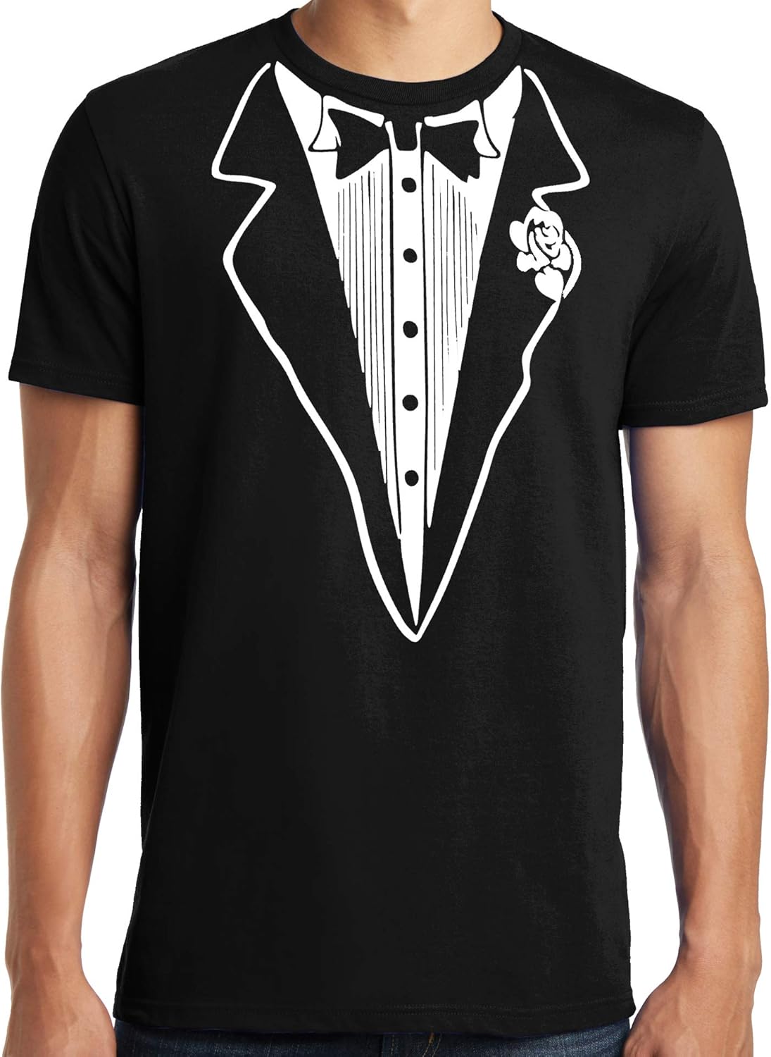Funny Big and Tall King Size Tuxedo TShirt Big (XL, Black