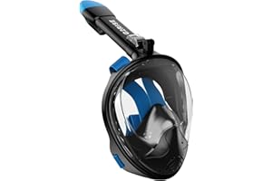G2RISE SN01 Full Face Snorkel Mask with Detachable Snorkeling Mount, Anti-Fog and Foldable Design for Adults Kids Men Women