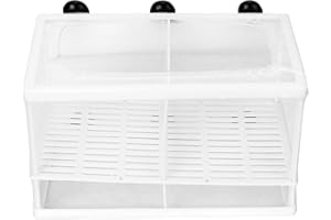 Phefop Aquarium Fish Breeder Box, Isolation Incubator with Detachable Design Locking Feet, for Fish Pairing Reproduction Fry 