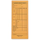 Guardian Cashier Deposit Report Envelopes - Made in America with Gummed Flaps, Pack of 500 Cash Drop Envelopes – Cash Register for Small Businesses, Retailers & Restaurants – Brown Kraft Envelope