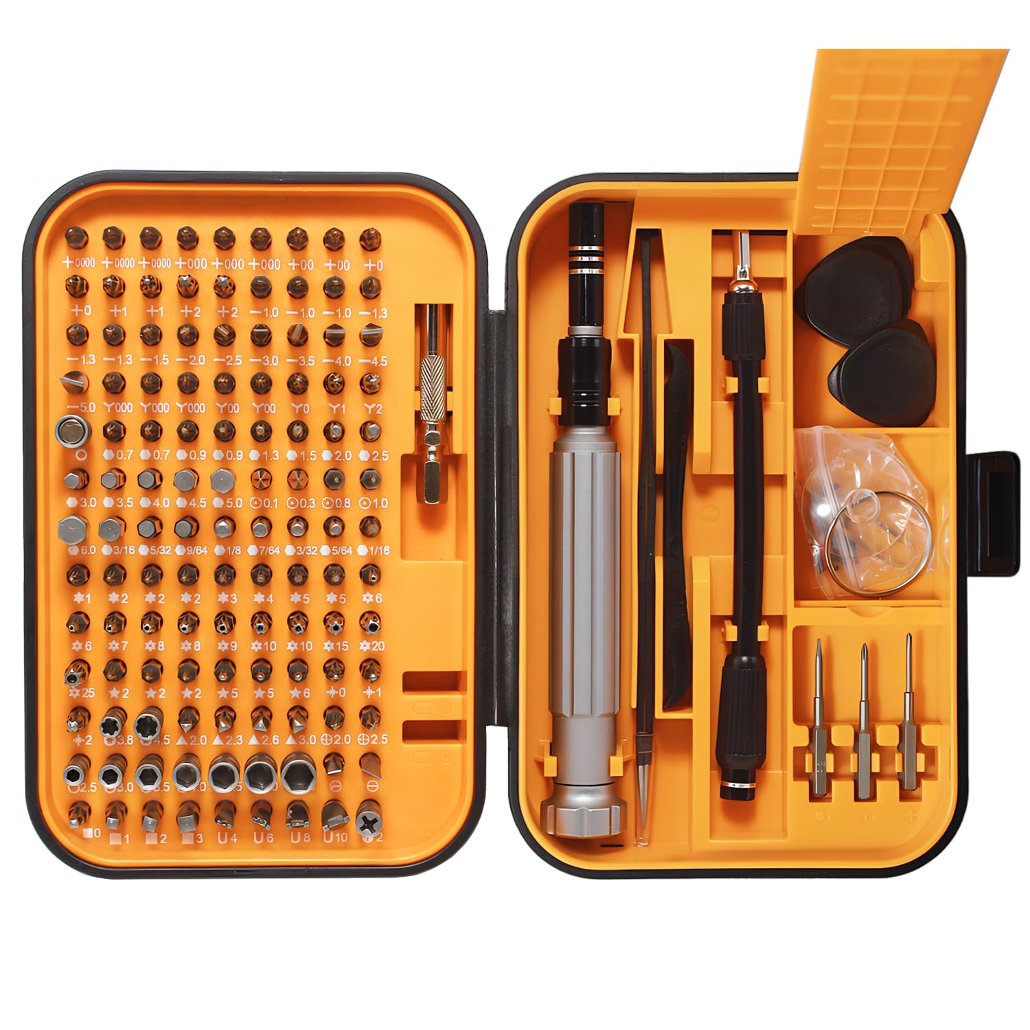 Photo 1 of 150 PCS Precision Screwdriver Set, 150 in 1 Electronics Magnetic Screwdriver Set with 150 bits Repair Tool Kit for Computer, PC, Laptop, Phone, Mac, Tablet, Home DIY, Game Consoles, Glasses, Watch