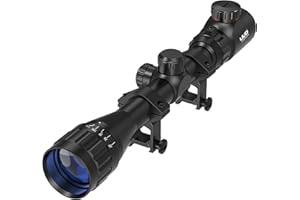UUQ 3-9X32AO Rifle Scope with Red/Green Illumination,Front Parallax Adjustment, Rangefinder Reticle,Waterproof and Fog-Proof,