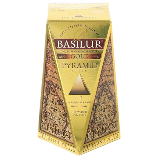 Basilur Island of Tea Gold Schwarzer Tee Pyramid 15x2g