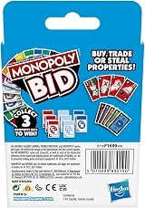 Monopoly Bid Card Game Buy Trade or Steal Properties 2-5 Players view 3