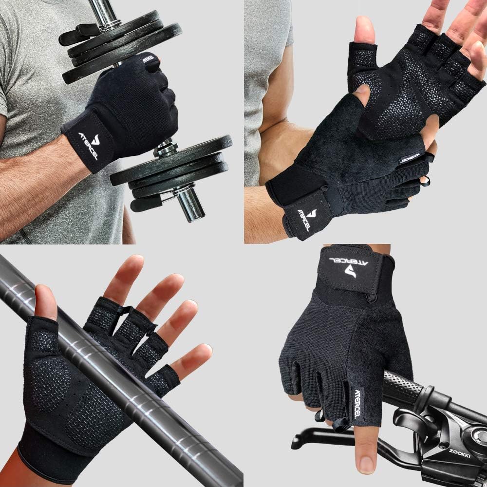 Atercel Workout Gloves, Best Exercise Gloves for Weight Lifting, Cycling, Gym, Training, Breathable & Snug fit, for Men & Women : Sports & Outdoors