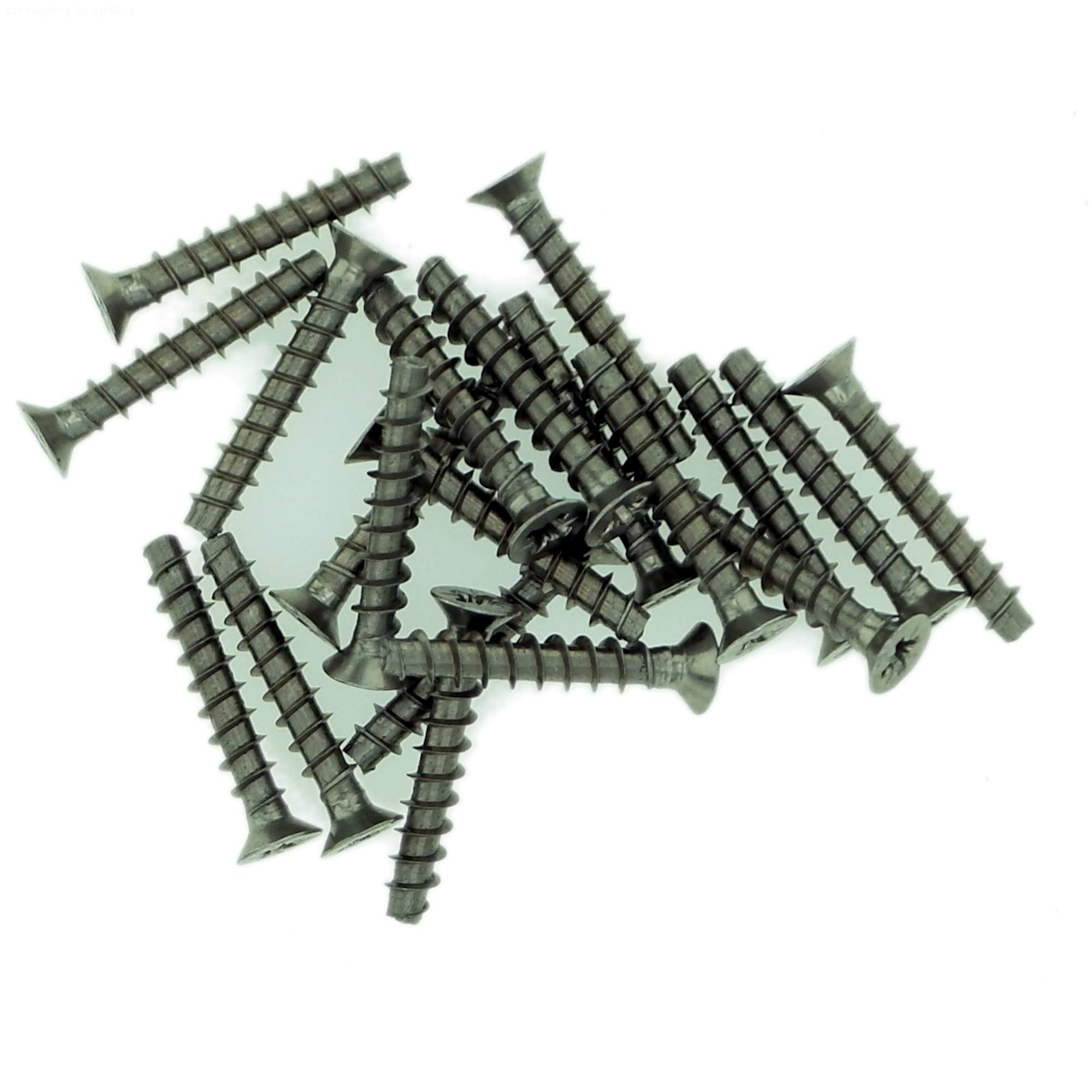D3.5 (3.5mm x 10mm) Pozi Countersunk Screws for Plastic (Trilobular) - Stainless Steel (A2) (Pack of 20)
