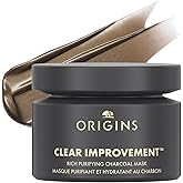 Origins Clear Improvement Rich Purifying Charcoal Face Mask | Purifies Dry Skin | With Bamboo Charcoal, Shea Butter & Clay, 2.5 Fl Oz