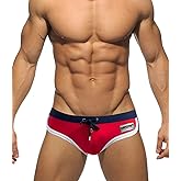 MIZOK Men's Quick Dry Swim Briefs Bikini Swimsuit Board Shorts with Adjustable Drawstring