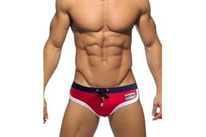 MIZOK Men's Quick Dry Swim Briefs Bikini Swimsuit Board Shorts with Adjustable Drawstring