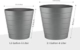 Zuvo 5L Plastic Paper Bin Wave Design Grey Office Desk Bin view 2