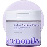 keenoniks Moisture Recovery Toner Pads for Dry, Sensitive Skin – Soothes & Hydrates with Azulene & Chamomile – Korean Skincare - 80 Pads (5.07 fl oz)