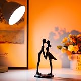 Sziqiqi Cast Iron Kissing Couple Statue Modern Romantic Figurine Gift view 2