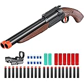 Bugrtey Double-barreled Toy Gun - Two Modes Realistic Soft Bullet Toy Guns Blaster with Sight - Educational Shooting Toy Shotgun - Ideas Gifts for Christmas Birthday Halloween Present