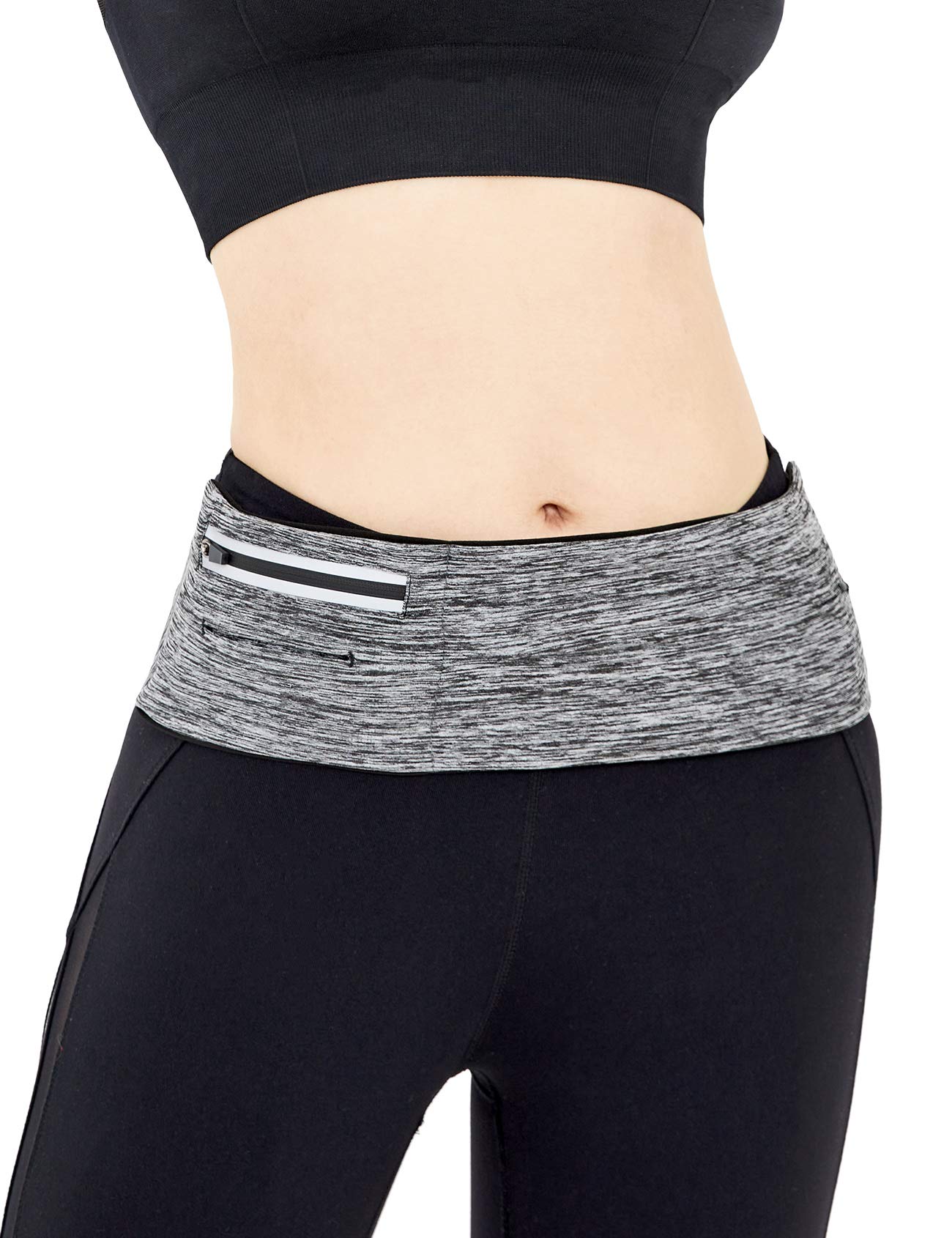 Gisdanchz Phone Holder for Running Belt Bag Gifts for Men and Women Key Pouch Belt Running Accessories Walking and Jogging Plus Size Running Waist Packs Fanny Pack Gym Money Belt Gray