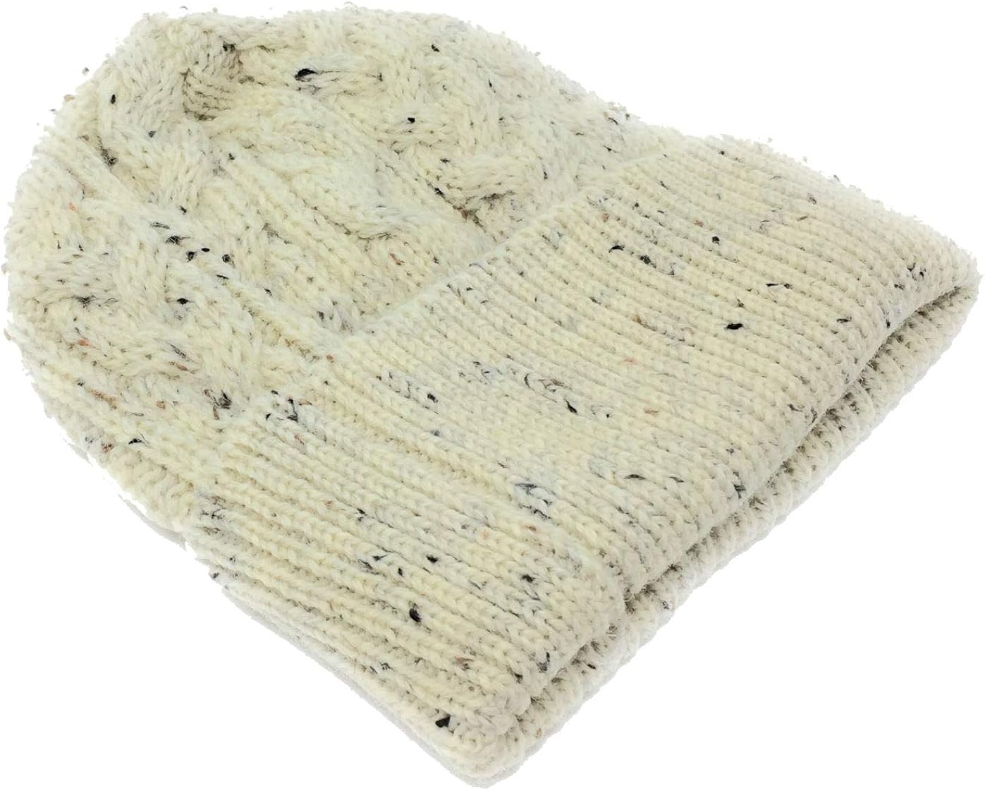 ladies cream beanie hat