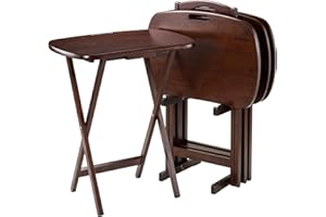 Winsome Lucca Snack Table, 22.83"W x 25.79"H x 15.67"D, Walnut