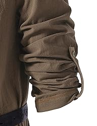 JEMITOP Men's Renaissance Costume Retro Lace Up