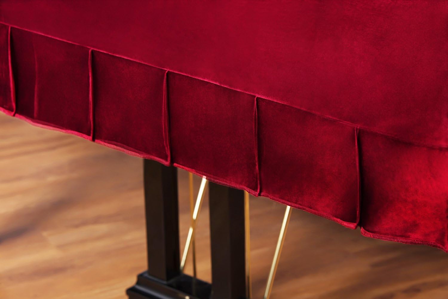 Clairevoire Grandeur: Premium Velvet Grand Piano Cover, Classic Wine, GB1K - Image 5