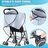 Orzbow Universal Rain Cover for Pram - EVA 0.2mm, Zip Opening, Breathable view 4