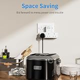 Mscien 6 in 1 Plug Adaptor UK Wall Socket 315° Rotating USB C 2x USB-A view 7