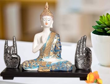 Buy Mariner S Creation Divine Buddha Statue With Two Hand Mudra Buddha Statue For Home Decor Buddha Idol Showpiece For Peace And Harmony House Warming Gift Online At Low