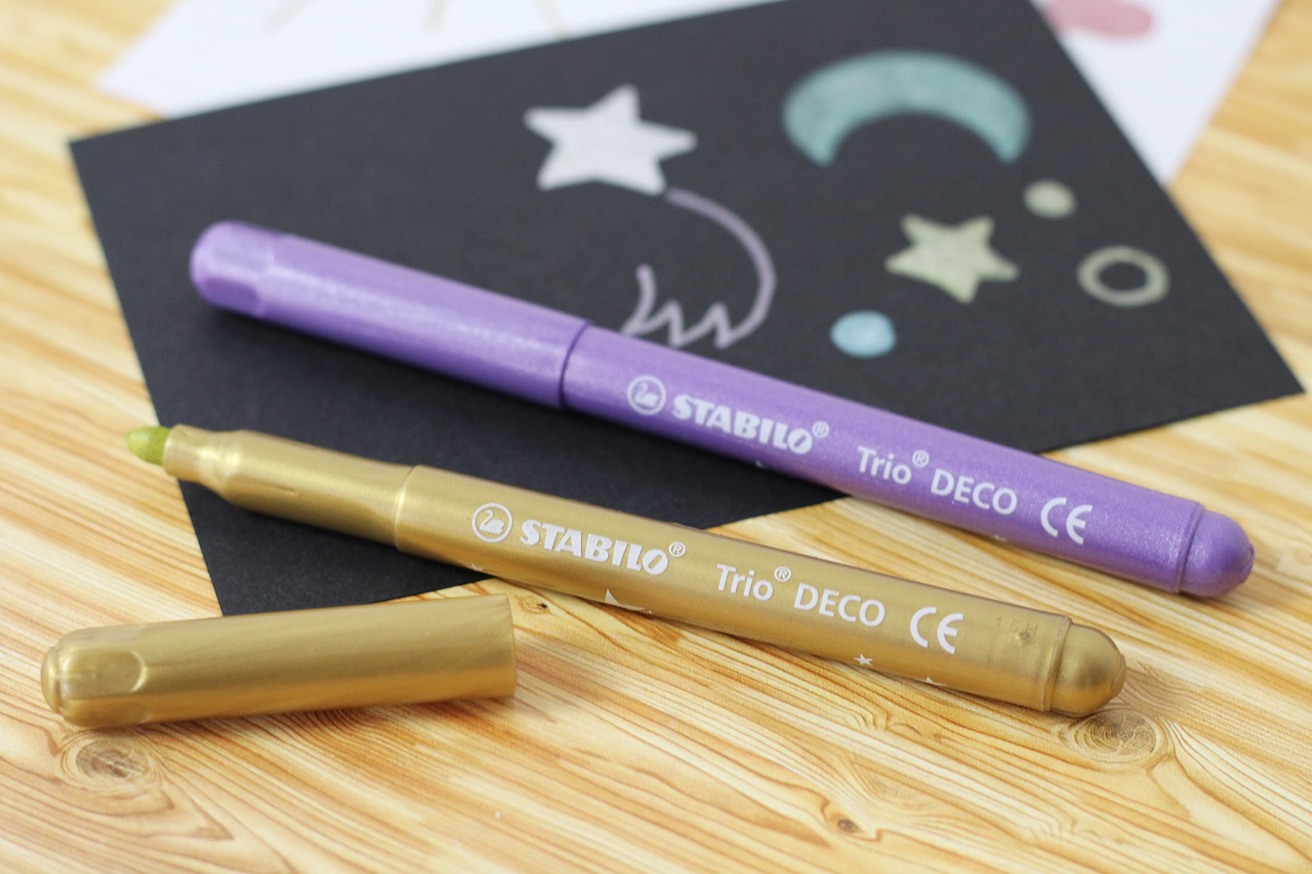 STABILO - Metallic-Filzstift mit robuster XL-Spitze - Trio DECO - 8er Pack 5