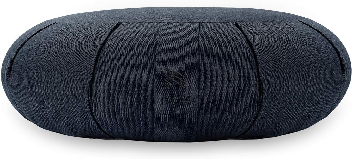 Node Fitness Organic Cotton 17" Crescent Meditation Cushion - Blue : Sports & Outdoors