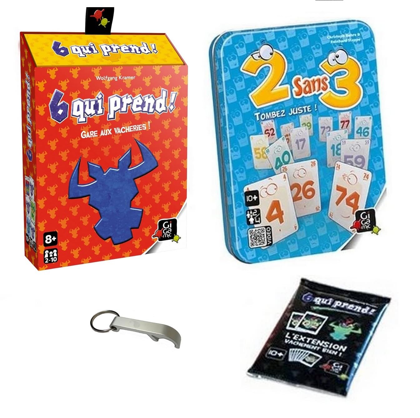 Pack 2 Games: 6 Takes + Extension Cow Good + 2 Without 3 + 1 Blumie Yoyo