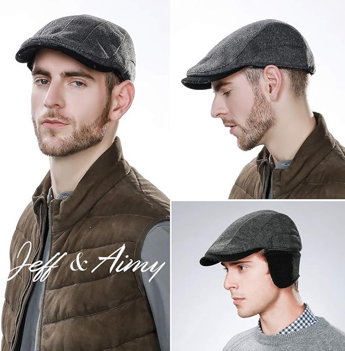 newsboy hat with ear flaps