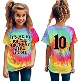 AG AGUU Its Me Hi I’m The Birthday Girl Shirts Kids Toddler Girls Birthday Tie Dye T-Shirt Party Outfits Tees Tops 5-10Y