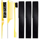 Hair Brush and Lace Melting Band Set, 3 Row Teasing