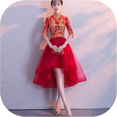 red oriental dress