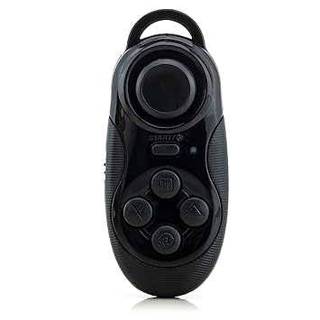 Saxonia Bluetooth Gamepad für Smartphone Tablet PC | Universal Wireless Fernbedienung Gaming Controller | Farbe: Schwarz