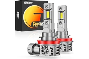 forenner Fahren H11 H9 H8 Light Bulbs, New-Gen 45000LM 10X High-Performance Brighter, 1:1 Size with cooling Fan 6500K, H9 H8 Fog Light 70000Hrs+ Lifespan, Pack of 2