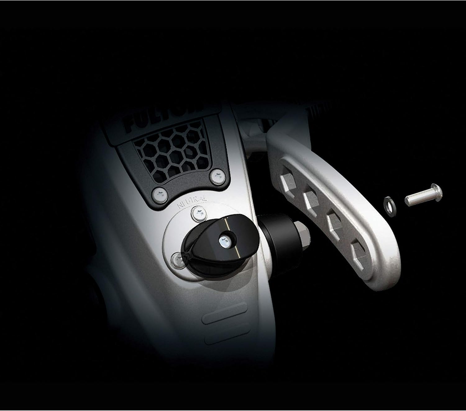 Fulton FW32000101 F2 Two-Speed Trailer Winch with Strap - 3200 lb. Load Capacity - Silver And Black - one size: Automotive