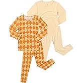 JunNeng Bamboo Viscose Pajamas for Toddler Boys, Baby Kids Soft Stretchy Pajamas Sets Sleeper