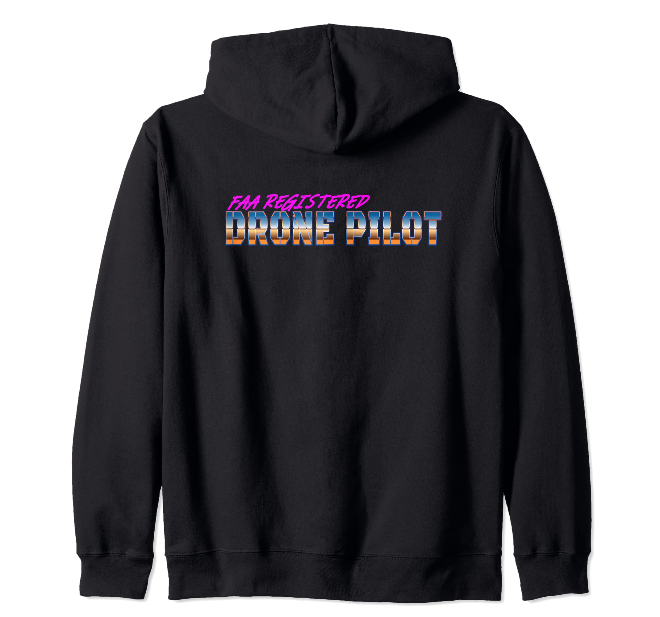RETRO FAA Licensed Part 107 UAV Quadcopter Drone Pilot Zip Hoodie